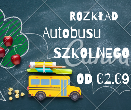 Autobus szkolny - rozkład od 02.09.2025
